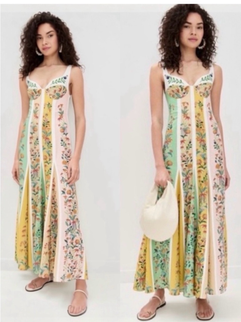 Brand New With Tags Christian LaCroix Floral Panel Linen-blend Midi Dress, Gorg! - Picture 6 of 15